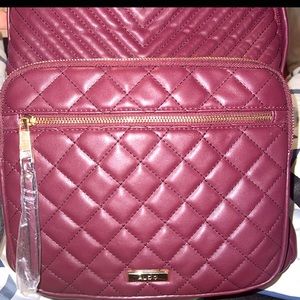 Cute burgundy aldo backpack (new) 3 compartments leather